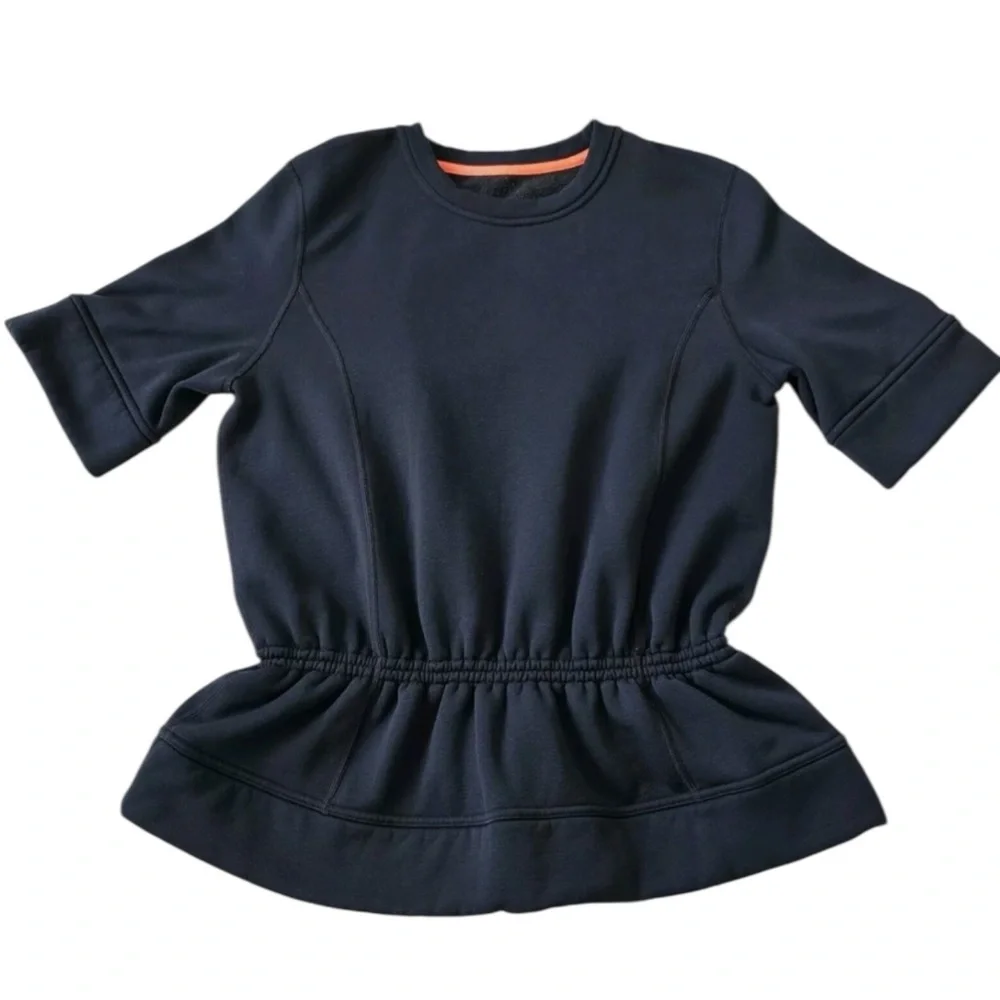 LULULEMON Peplum Pullover Top in Inkwell Navy Size Medium